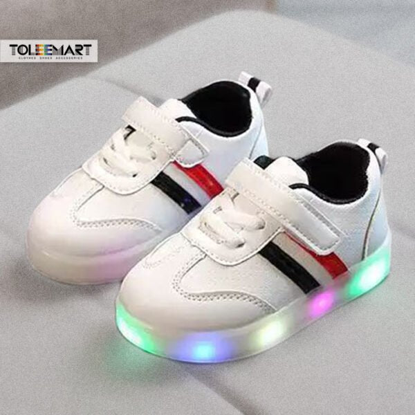 Luminous Shoes Boys Girls Stripe Sport Running Shoes Baby Lights Fashion 25