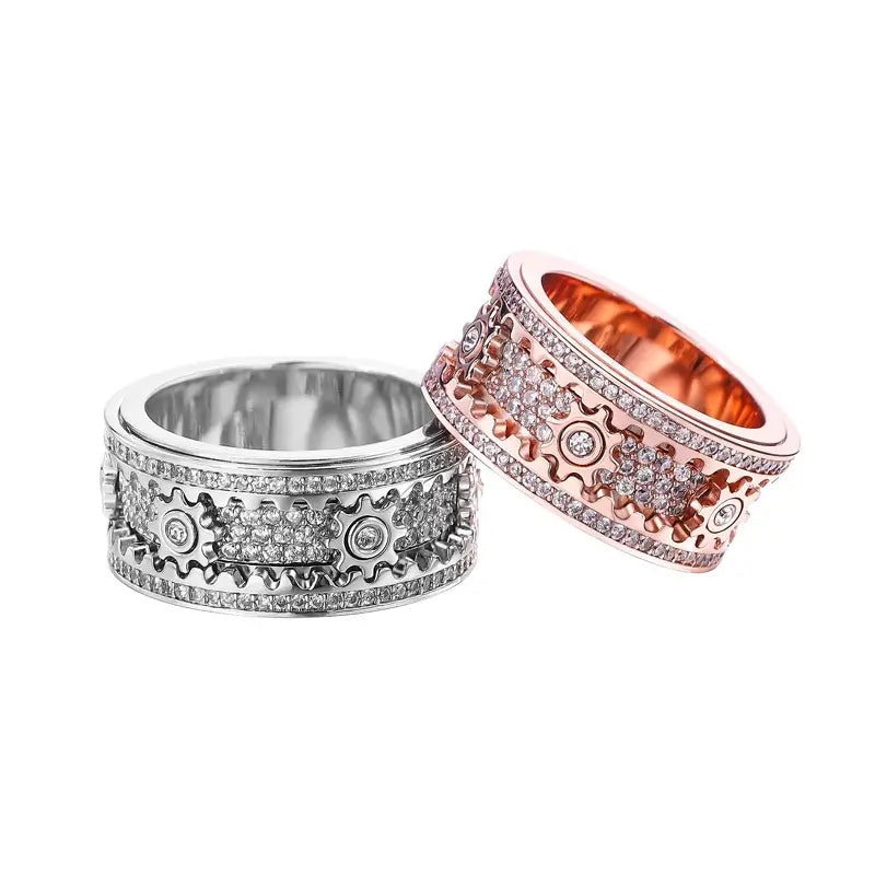 gear diamond Ring With Crystal Diamond for Men and Women S4720120