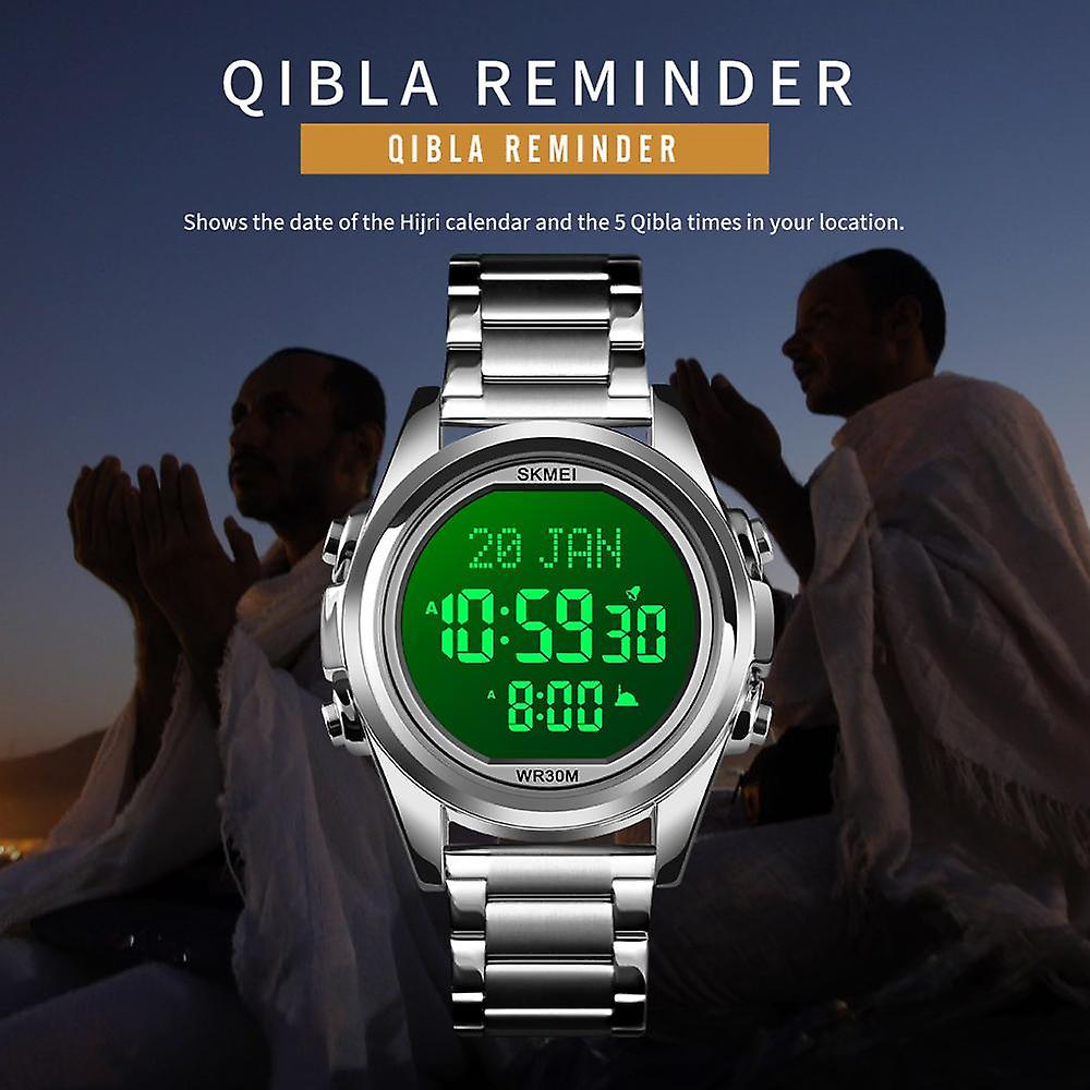 Skmei Islamic Prayer Watch With Qibla Direction And Azan Reminder