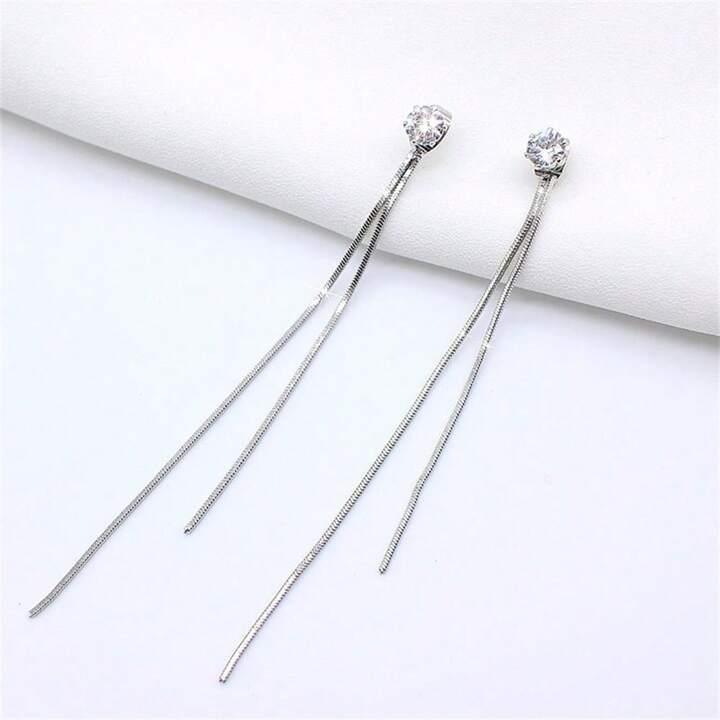 1 Pair Simple Fringe Dangle Earrings -S3425783 - Tuzzut.com Qatar Online Shopping