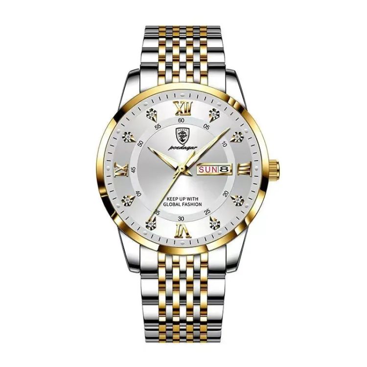 POEDAGAR 836 New Men's Watches Luxury Top Brand Waterproof Luminous Date Week Sports Watch S4566675 - Tuzzut.com Qatar Online Shopping
