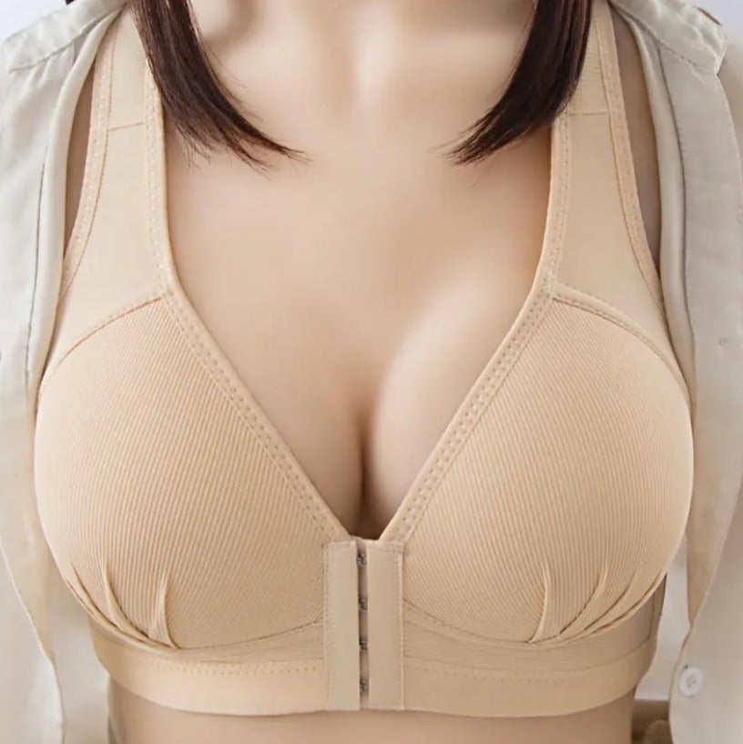 Women Underwear Front Closure Bra Plus Size Wireless Bras Breathable Thin  Soft