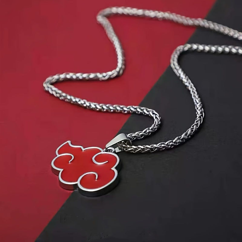 Japanese Anime Naruto Akatsuki Red Cloud Metal Pendant Necklace S 4608983 - Tuzzut.com Qatar Online Shopping