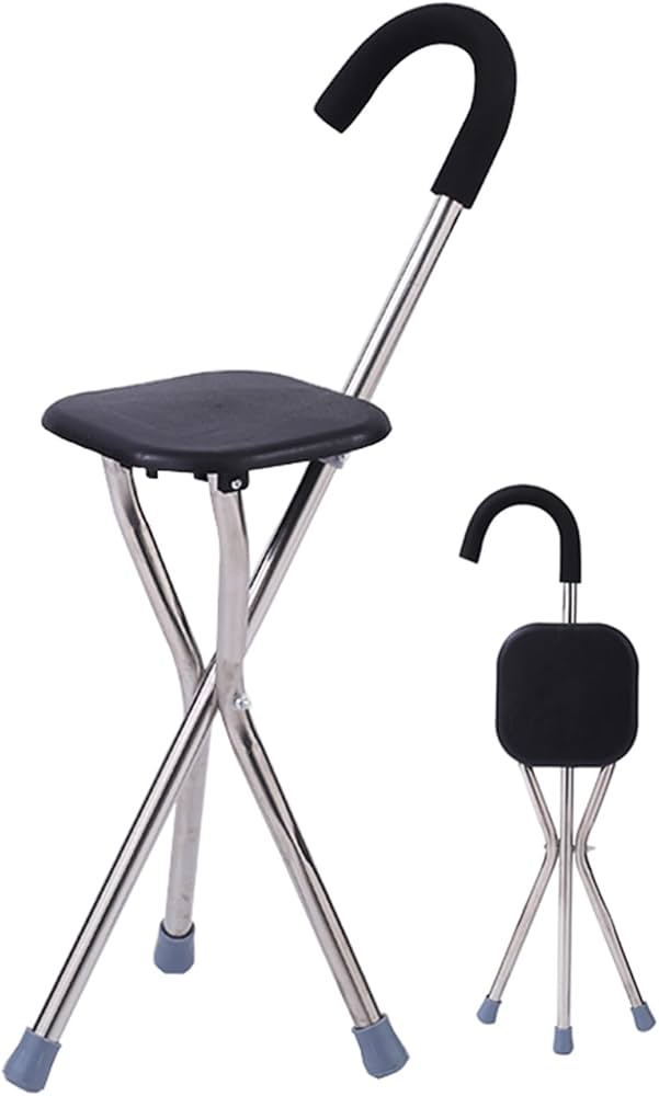 folding chair tripod cane seat
