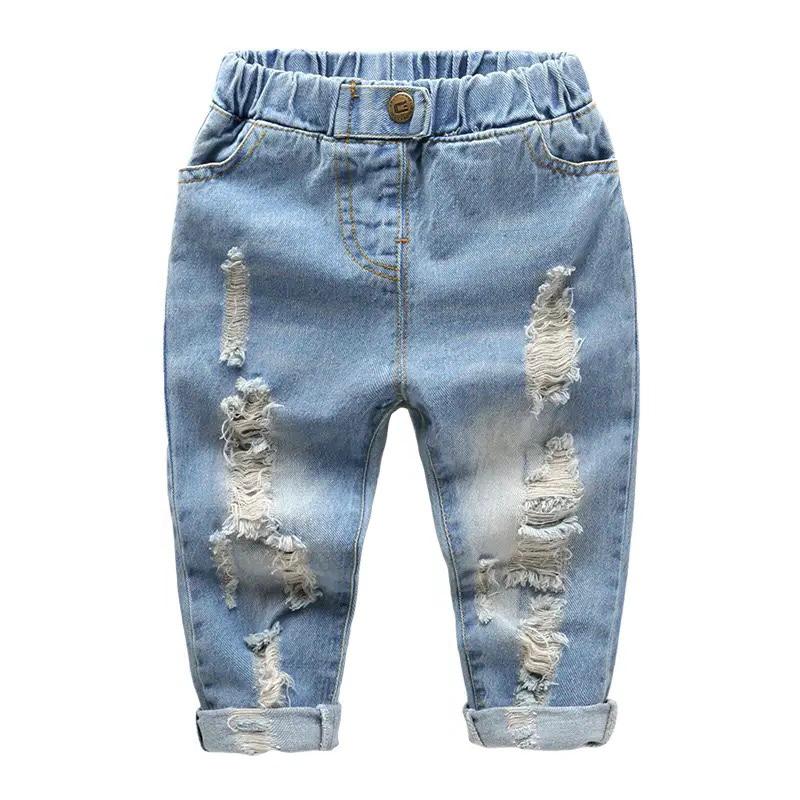 Korean Spring Autumn Jeans For Boys Fashion Ripped Jeans For Kids 19399185 - Tuzzut.com Qatar Online Shopping