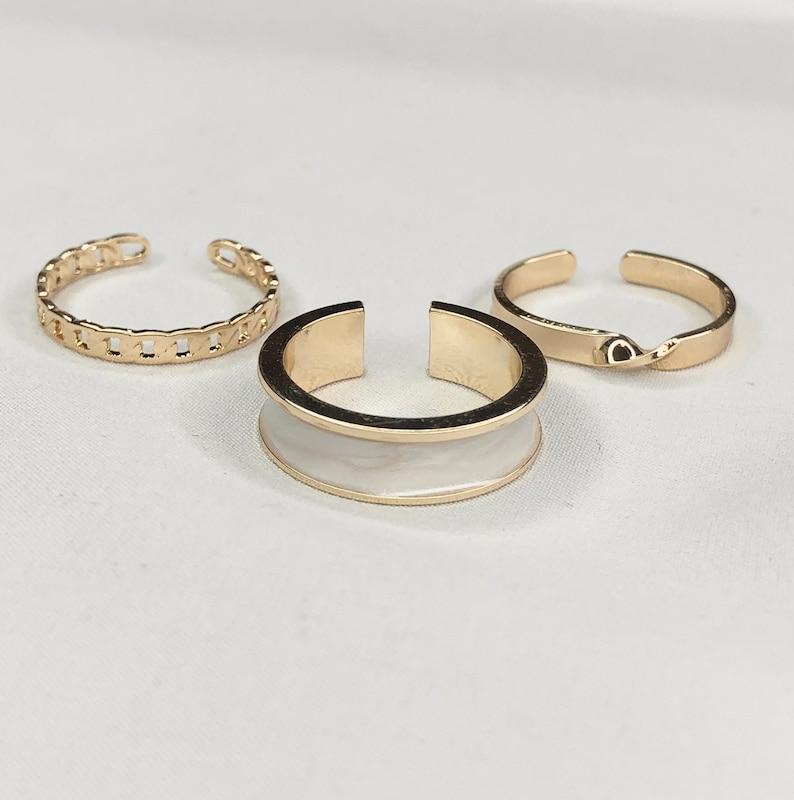 3 pcs Dainty Gold Rings, Gold Ring Set, Cute Rings, Set Rings for Women -S3483699 - Tuzzut.com Qatar Online Shopping