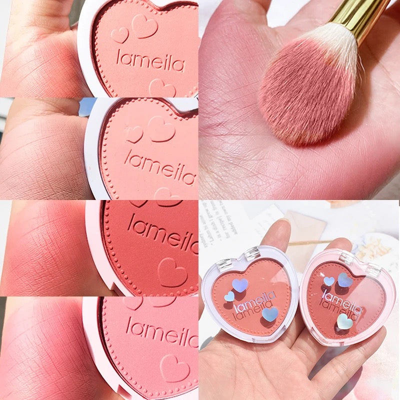 1pc Blush Makeup Palette Cheek Tint 4 Colors Orange Peach Pink Blush Love Blush Makeup Palette 427491
