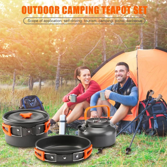 Black Snake 10-delige kookgerei campingset Black Snake 10-delige kookgerei campingset