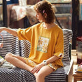 Women's Short Sleeve Pajamas Sleepwear - TK2448 - Tuzzut.com Qatar Online Shopping