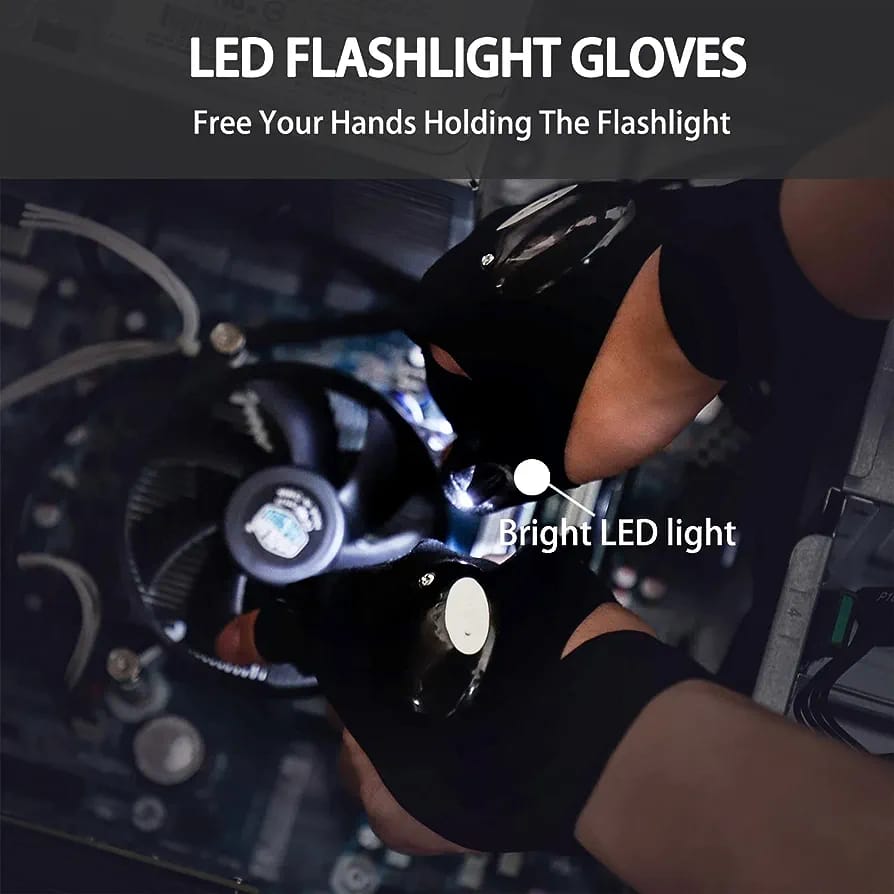 1 PC LED Flashlight Gloves Gifts for Men, Christmas Gifts Birthday Gif