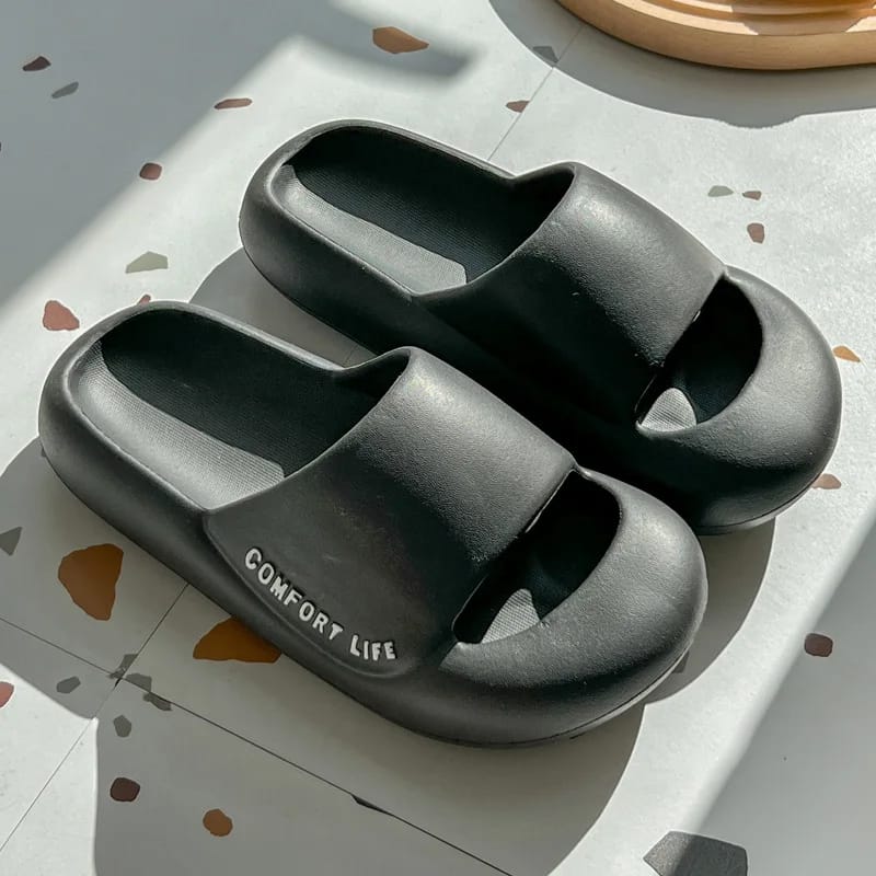 Women's Men's Yoga Mat Flip Flops Slim Slides Comfortable Beach Thong  Sandals for Shower Non-Slip Slippers, Couples Summer Bathroom Platform  Shoes