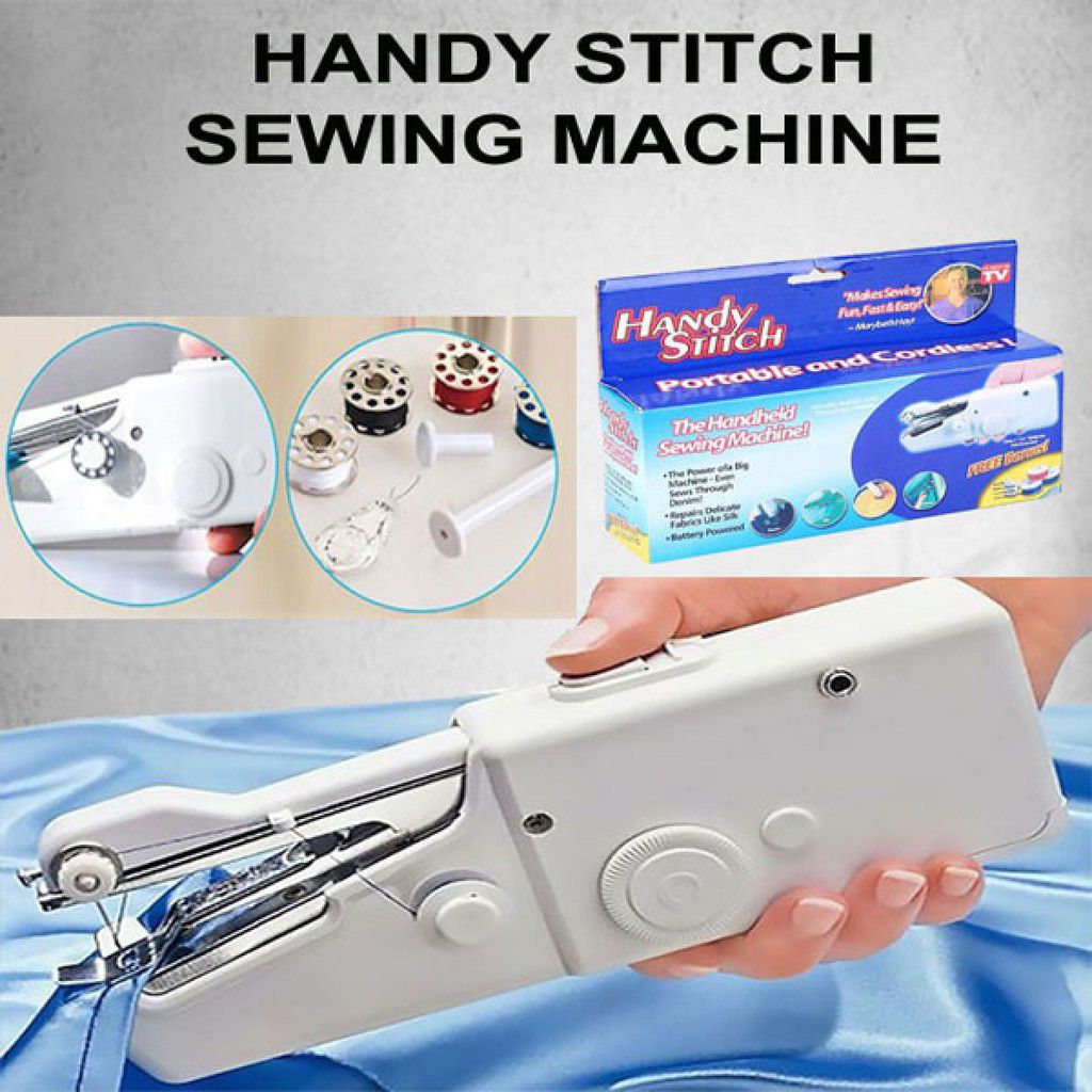 Portable Mini Manual Sewing Machine Portable Mini Travel PP Sewing Box  Sewing Kits Set Cloth Fabric Handy Needlework Tool