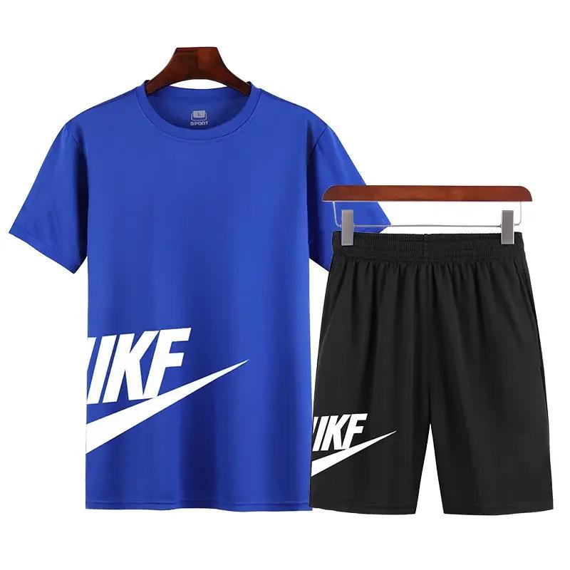 Men's Sports Short Sleeve Thin Breathable T-shirt And Shorts TS33