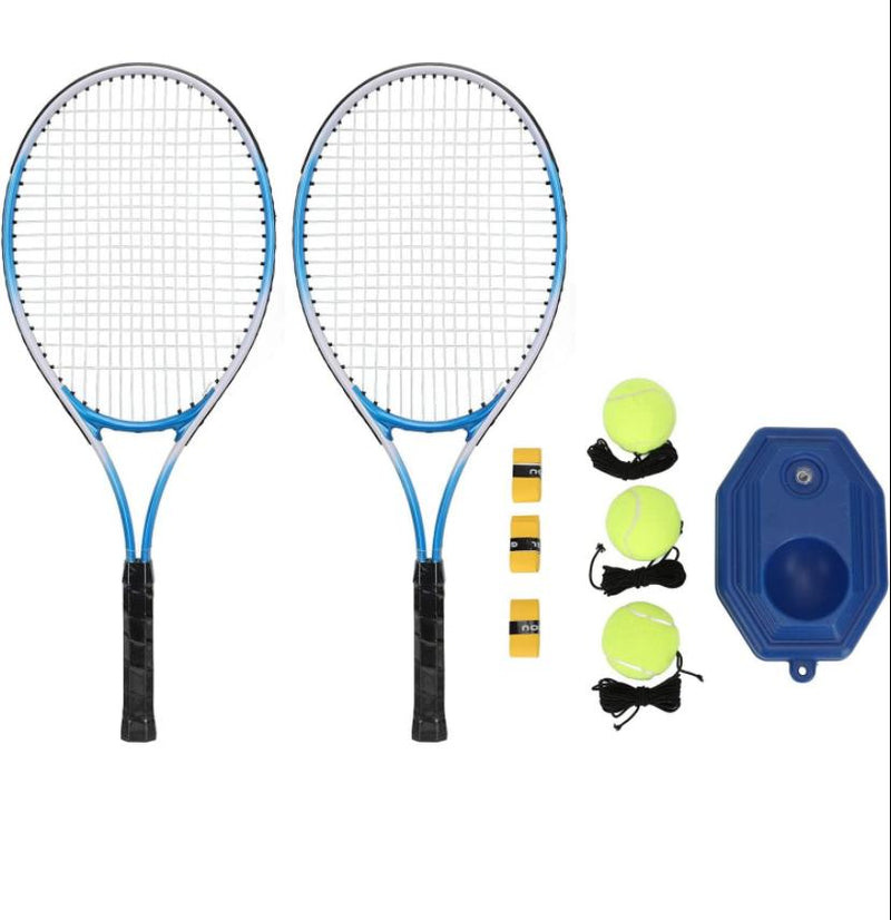 Tennis Practice Training Tool, Tennis Trainer Ease to Use Nylon Material for Yard for All Ages (2 Rackets 3 Balls) - Tuzzut.com Qatar Online Shopping