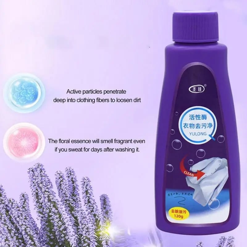 120g Active Enzyme Laundry Detergent Remove Oil Stains on Clothes