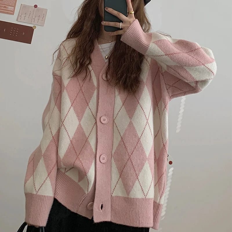 Knitted Cardigan Sweater Women 494119