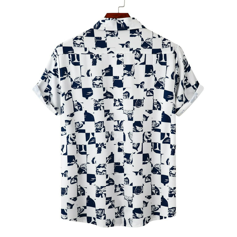 Men's Button Down Shirts Casual short Sleeve Beach Regular-fit Shirt M X5036322