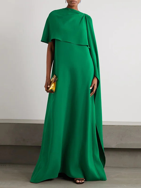 Loose Asymmetric Solid Color Maxi Dresses 110785
