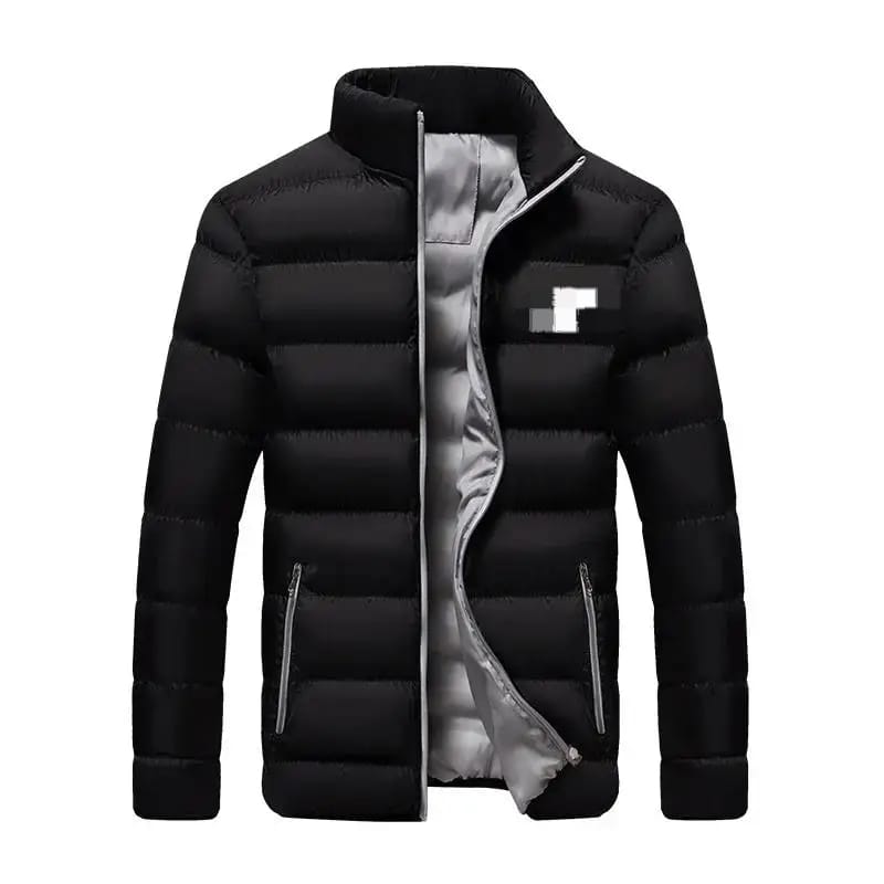 Winter Fashion New Men's Zipper Stand Collar Cotton Jacket