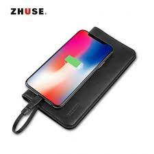 2-in-1 ZHUSE Universal Leather Wallet with 6800mAh Power Bank