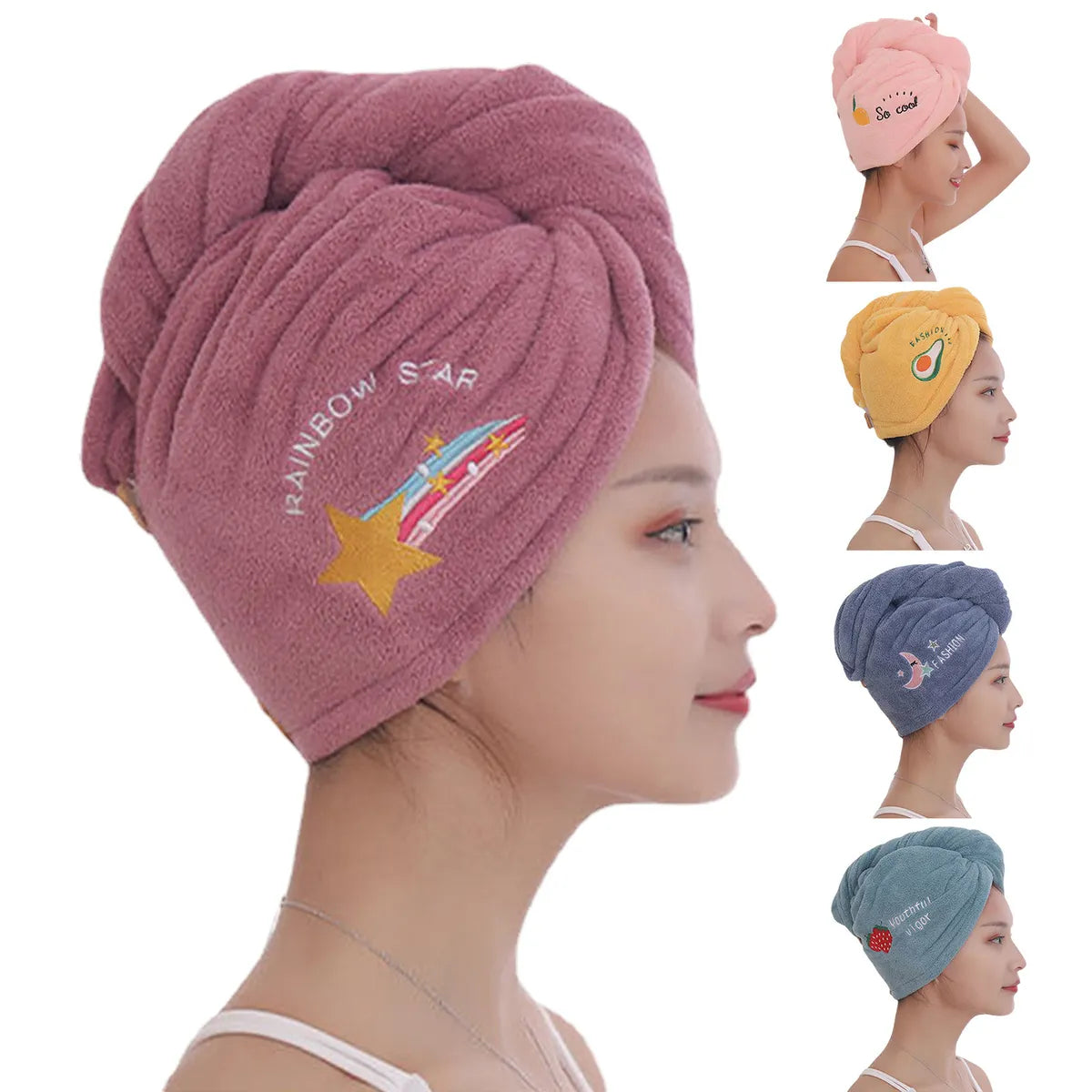 Microfiber Magic Hair Fast Dryer Turban Towel Bath Wrap Hat Quick Dry