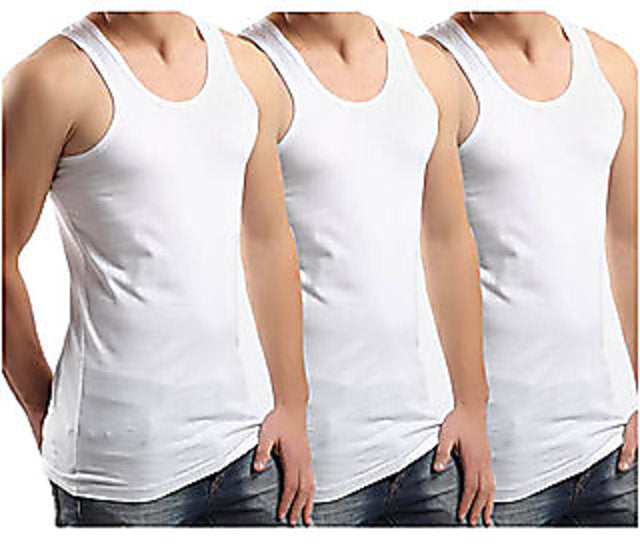 Bucklife Men's Premium Cotton Vest pack of 3 pcs