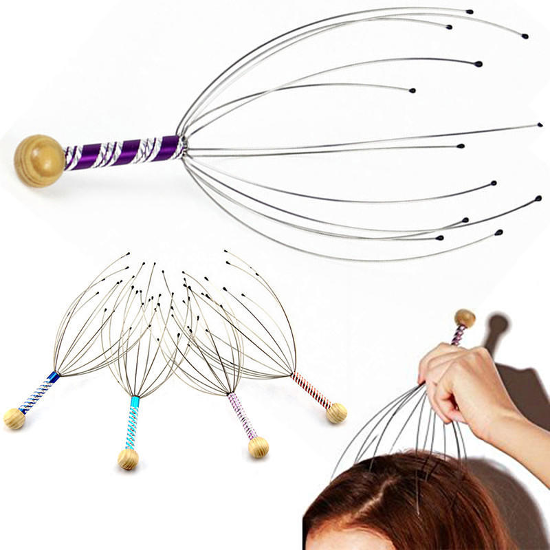 Electric head massager for pain relief Stress headache migraine relaxation  automatic octopus claw