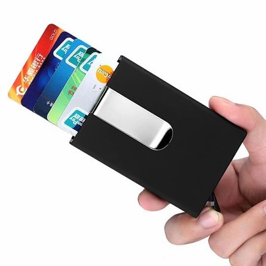 RFID Blocking high quality Card Wallet with money clip - Tuzzut.com Qatar Online Shopping