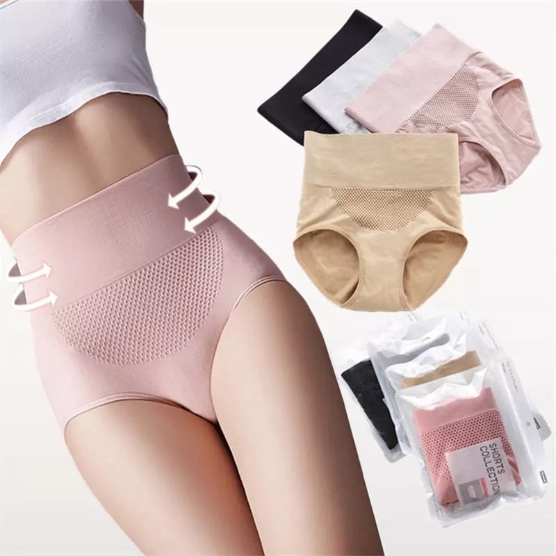 6 Pcs High Waist Women Underwear Cotton Seamless Body Shaper Briefs