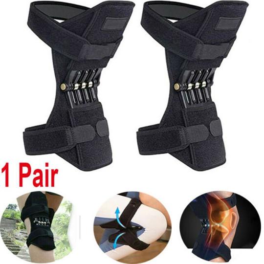 1 Pair Power Lift Joint Support Knee Pads Breathable Non-slip Powerful Rebound Force Knee booster Joint Support Knee Pads - Tuzzut.com Qatar Online Shopping