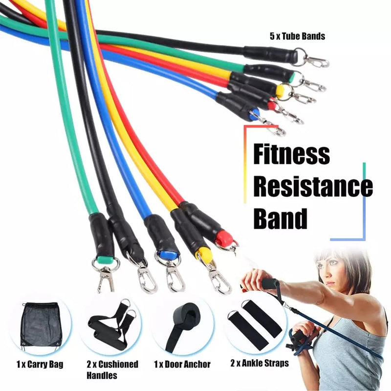 Pull Rope Fitness Exercises Resistance Bands Set - Tuzzut.com Qatar Online Shopping