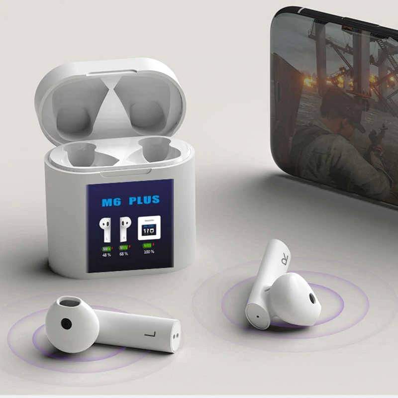 M6 Plus TWS Wireless Bluetooth Earphone with Power Display