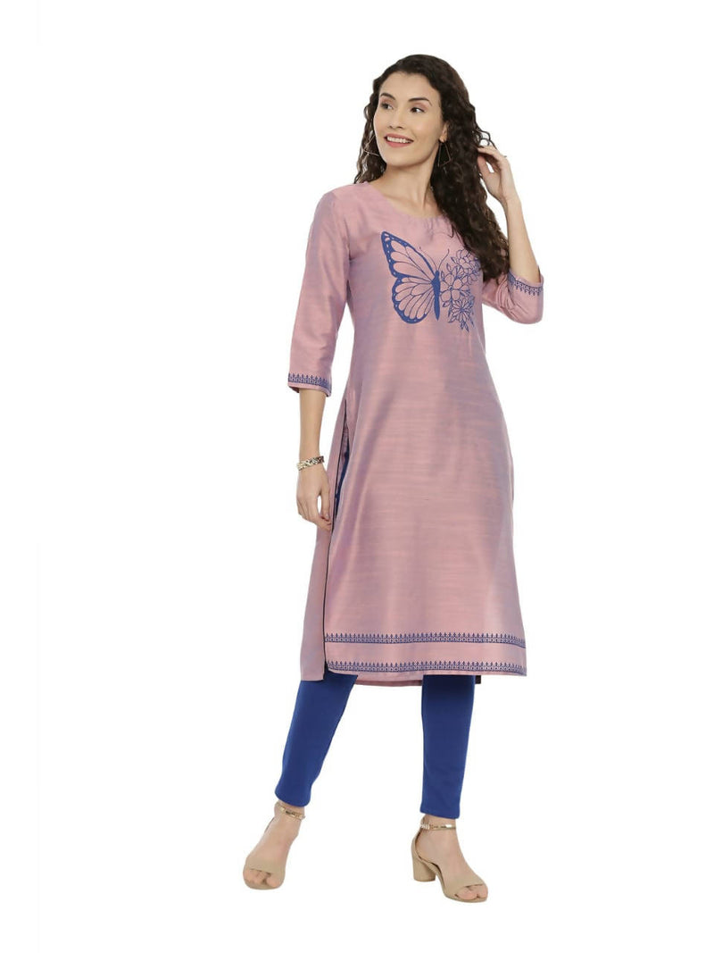 Women Cotton Silk Long kurta - Tuzzut.com Qatar Online Shopping