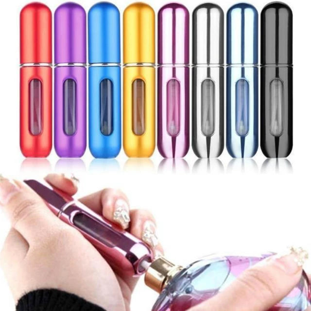 Portable Mini Refillable Perfume Bottle with Spray Scent Pump Empty Cosmetic Containers Spray Atomizer Bottle for Travel 5ml - Tuzzut.com Qatar Online Shopping