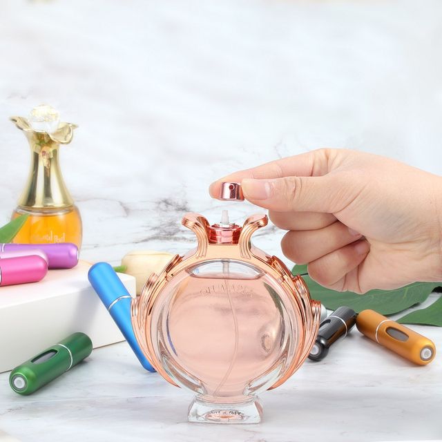 Portable Mini Refillable Perfume Bottle with Spray Scent Pump Empty Cosmetic Containers Spray Atomizer Bottle for Travel 5ml - Tuzzut.com Qatar Online Shopping