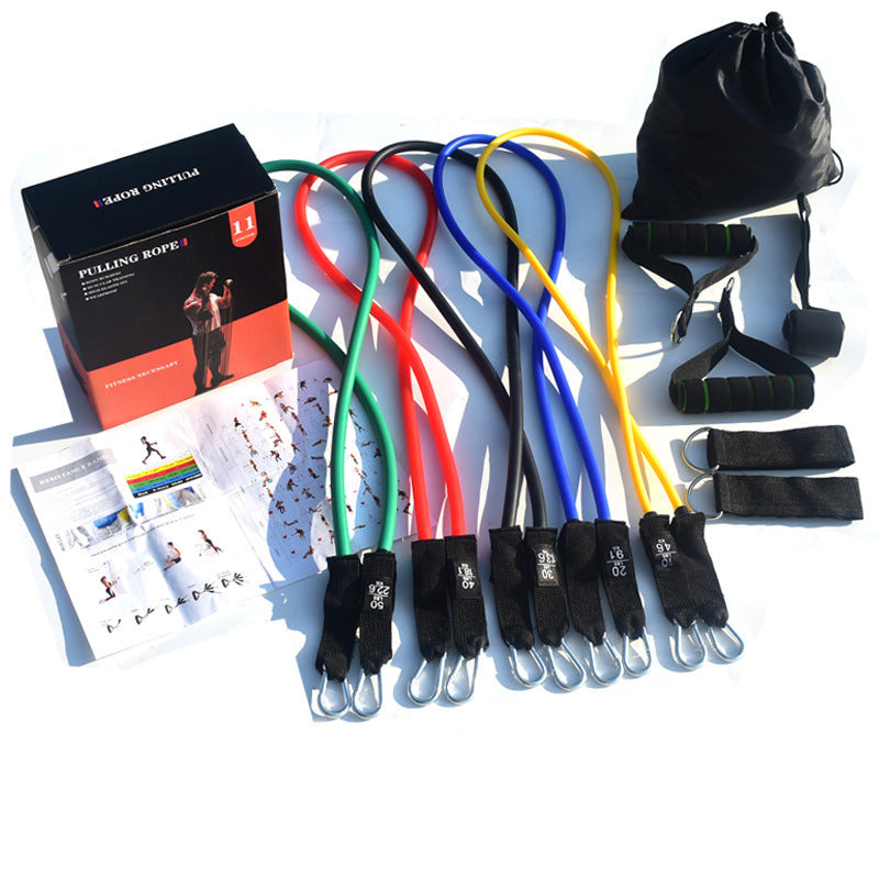 Pull Rope Fitness Exercises Resistance Bands Set - Tuzzut.com Qatar Online Shopping