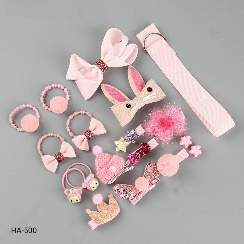 18 Pcs Hair Accessories Clip Set for Girls - Tuzzut.com Qatar Online Shopping
