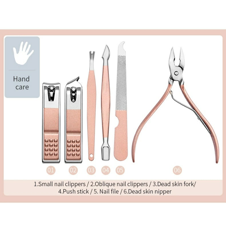 18 Pcs Professional Nail Art Manicure Tools Set - Tuzzut.com Qatar Online Shopping