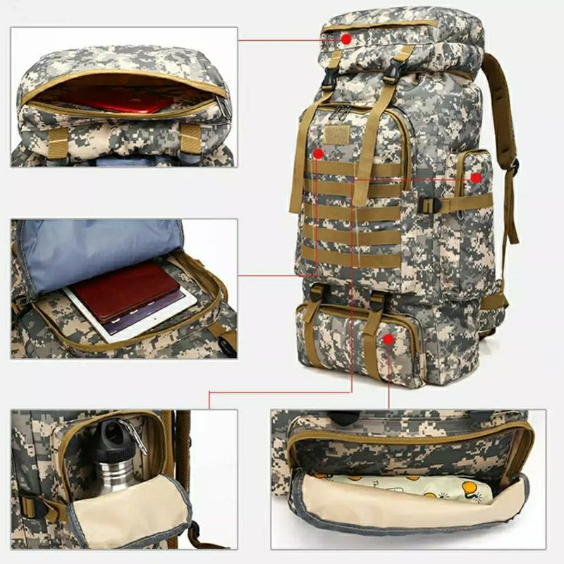 Large Capacity Hiking Army Luggage Camouflage Backpack - Tuzzut.com Qatar Online Shopping