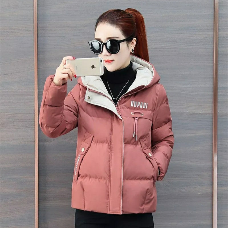 Women's Winter Jacket Warm Hooded Thick Coat - P772 Pink - Tuzzut.com Qatar Online Shopping