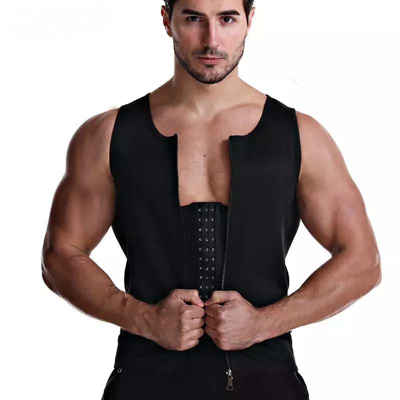 Compression Body Sculpting Shaper Corset Vest with Hook and Zipper for