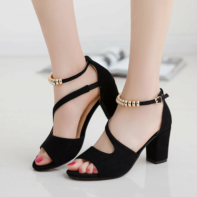 Women's High Heel Sandals Peep Toe Shoes - A21 - Tuzzut.com Qatar Online Shopping