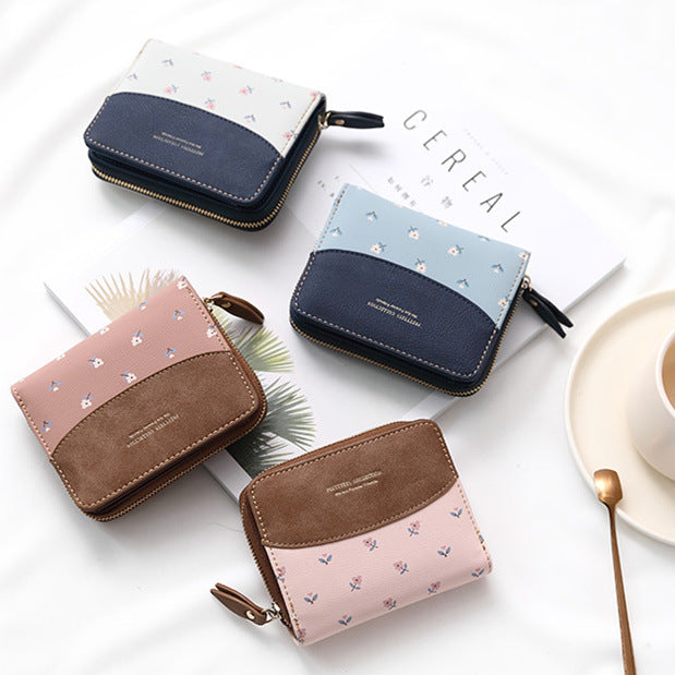 Wholesale Fashion Korean Short Card Zipper Coin Bag