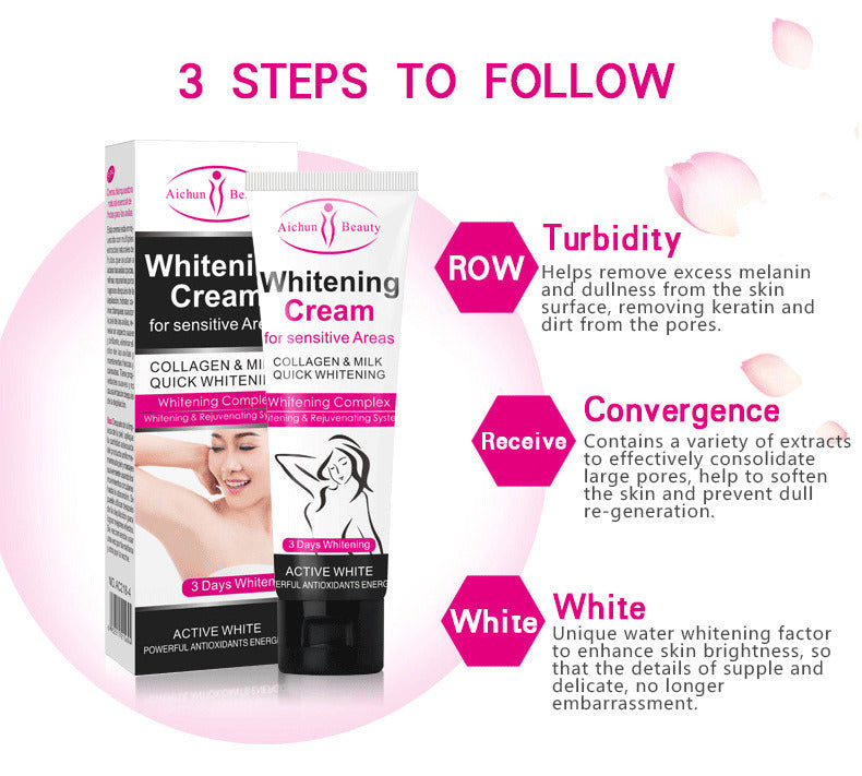 Aichun Beauty Whitening Cream For Sensitive Areas (Armpit & Bikini) - Collagen & Milk Quick Whitening AC218-4 - Tuzzut.com Qatar Online Shopping