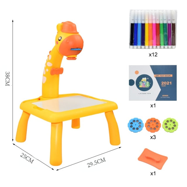Kids Projection Painting Board Multifunctional Drawing Table Toy Set - Tuzzut.com Qatar Online Shopping
