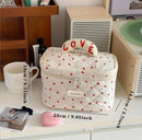 Women Mini Soft Cotton Heart Print Cosmetic Bags   S5120538 - TUZZUT Qatar Online Shopping
