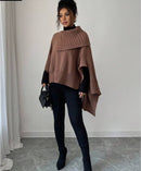Womens Winter Cape Sweater 68332 - TUZZUT Qatar Online Shopping