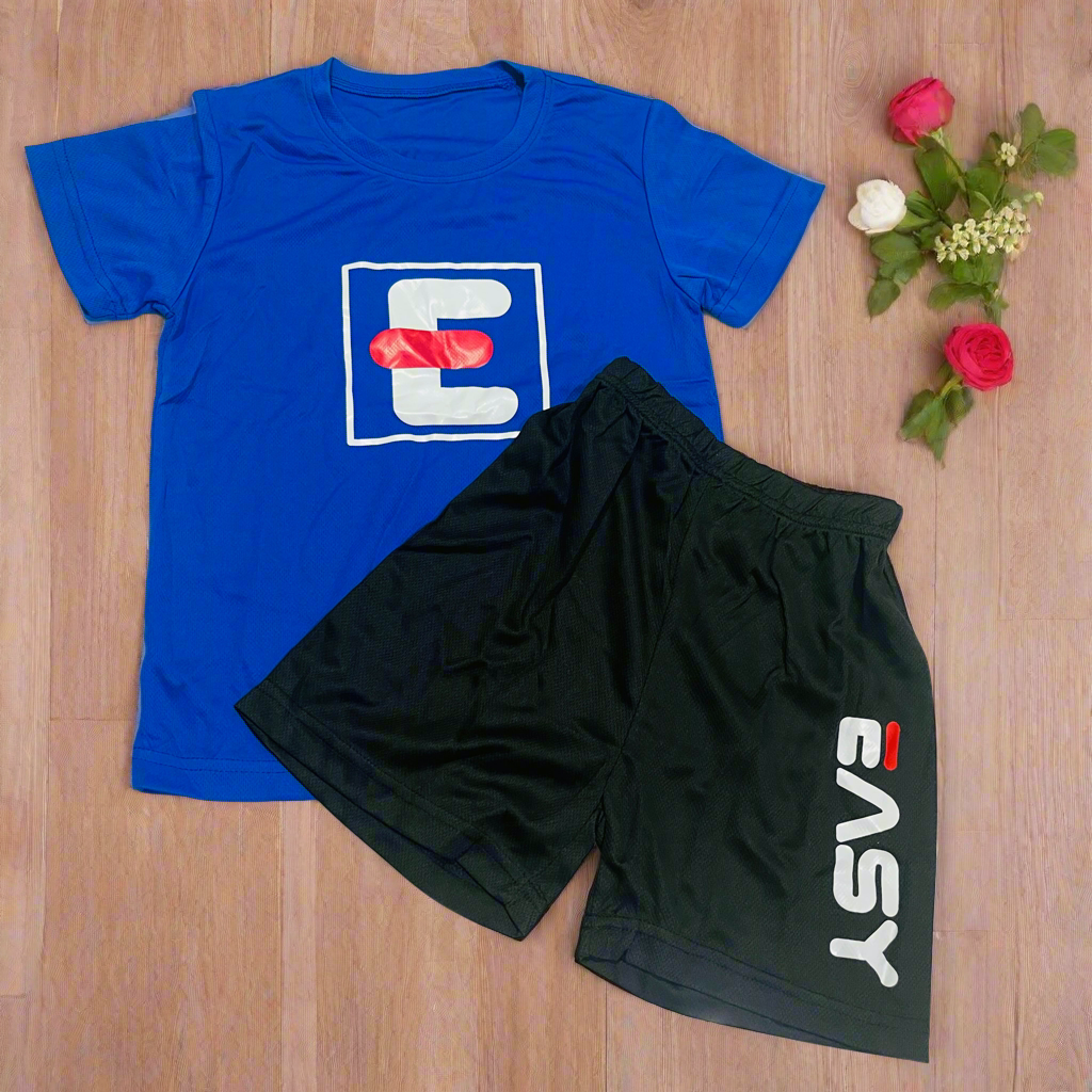 Children's Short Sleeve T-shirt and Shorts Outfit 1596174 Children's Short Sleeve T-shirt and Shorts Outfit 1596174