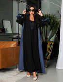 Women Colorblocked Gulf Abaya  Muslim Islamic Clothing   S5119325 - TUZZUT Qatar Online Shopping