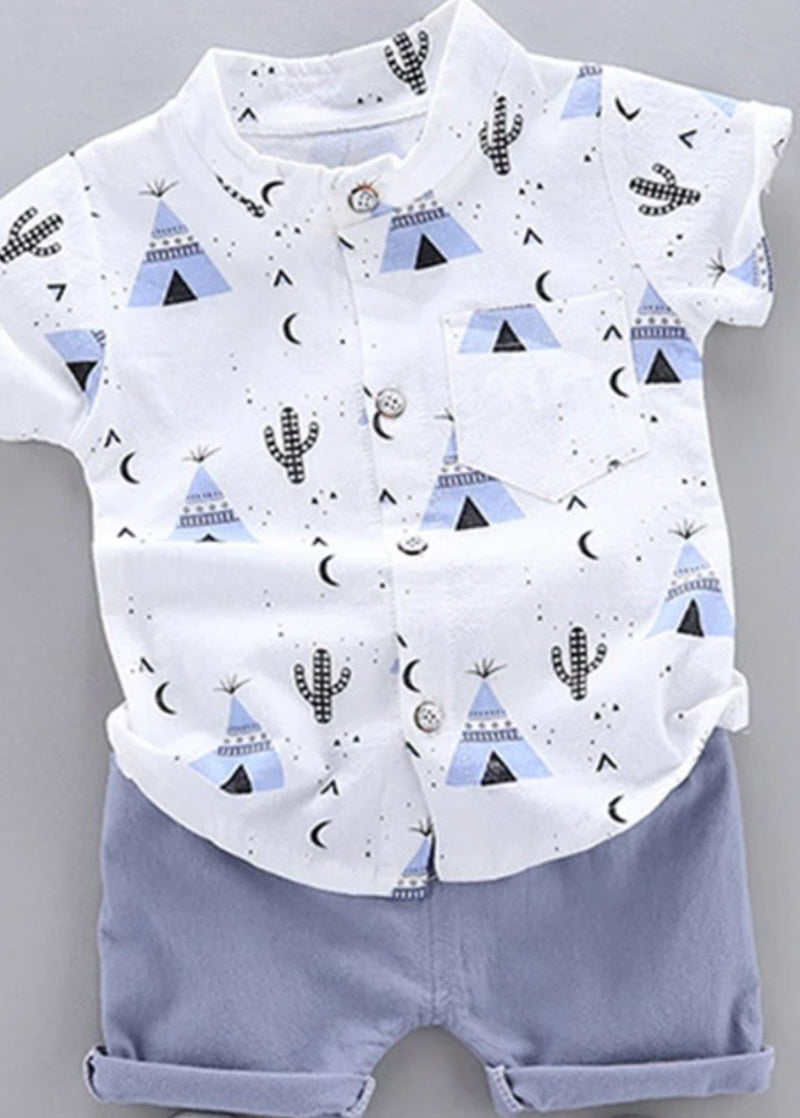 Summer Children's suit Clothes Sets children's clothing Boys and girls Short sleeve shirt and Pants 2 pieces Clothing sets 19537963 - Tuzzut.com Qatar Online Shopping